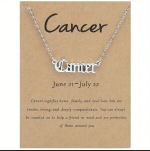 Cancer English Letter Zodiac Pendant Necklace